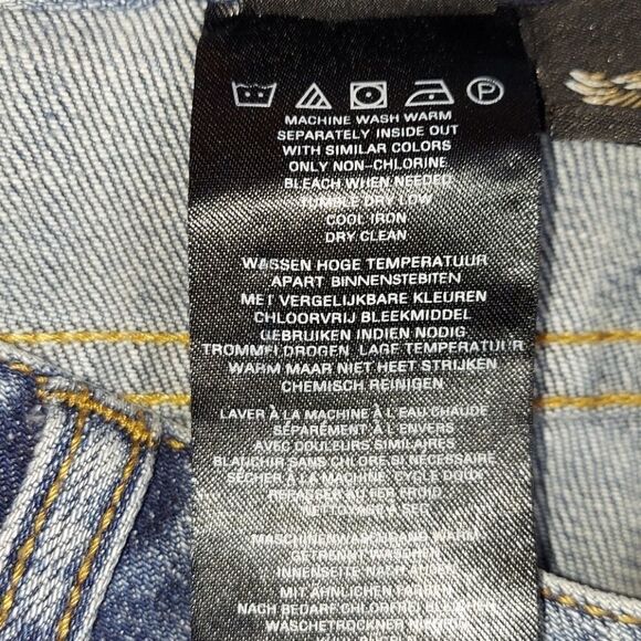 Harley-Davidson Cut-Off Cropped Raw Hem Jeans Sz 4 - Picture 7 of 7